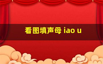 看图填声母 iao u